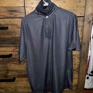 Footjoy men’s athletic fit medium navy with red and white pattern